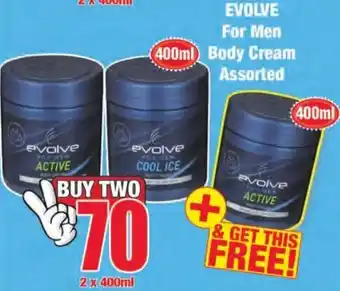 Boxer Superstores Evolve For Men Body Lotion Assorted 2 x 400ml offer