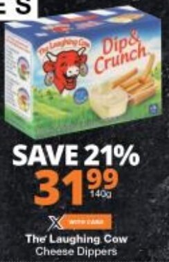 Checkers The Laughing Cow Cheese Dippers 140g offer