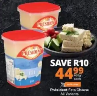 Checkers Président Feta Cheese All Variants 400g offer