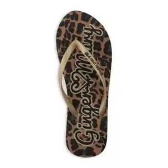 Animal print flip flop