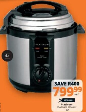 Checkers Platinum Pressure Cooker 6L offer