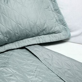 Whitehouse Diamond reversible quilt - grey / duck egg offer