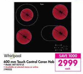 Makro Whirlpool 600mm Touch Control Ceran Hob offer