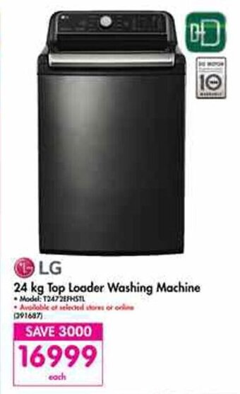Makro LG 24kg Top Loader Washing Machine offer