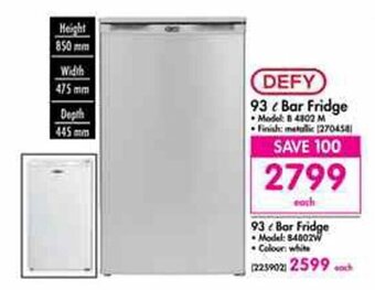 Makro Defy 93L Bar Fridge offer