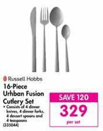 Makro Russell Hobbs 16-Piece Urhban Fusion Cutlery Set offer