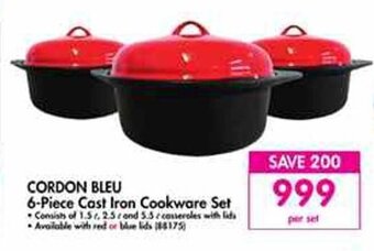 Makro Cordon Bleu 6-Piece Cast Iron Cookware Set offer