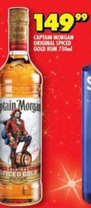 Shoprite Captain Morgan Original Spiced Gold Rum 750ml offer