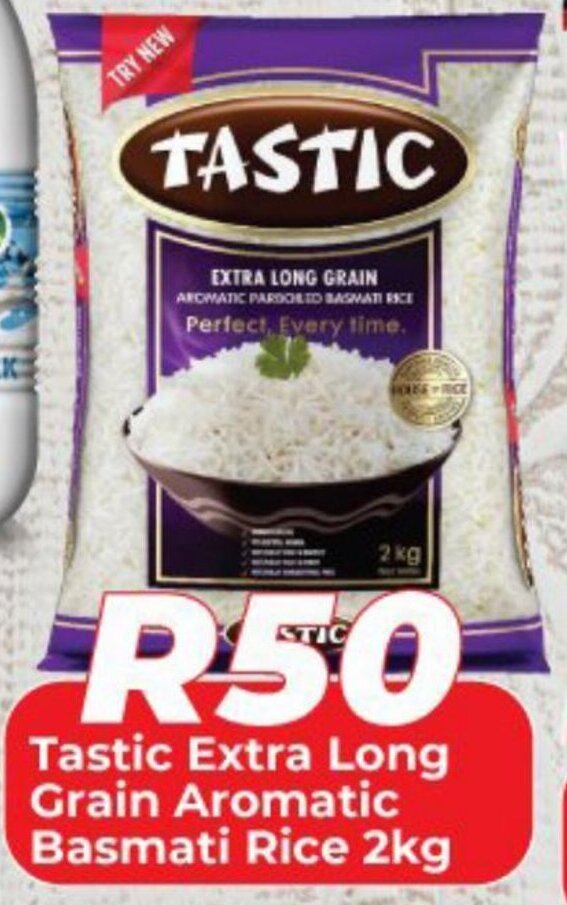 Tastic Extra Long Grain Aromatic Basmati Rice 2kg offer at 1UP