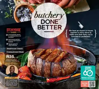 Checkers Steak House Classic Chateaubriand Steak 100g offer