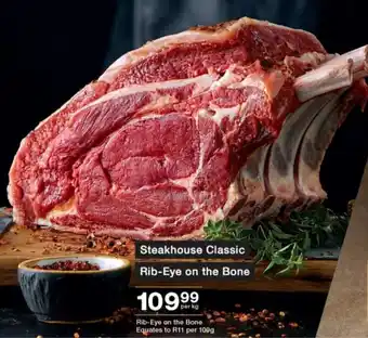 Checkers Steakhouse Classic Rib-Eye on the Bone per kg offer