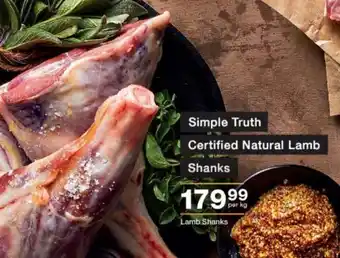 Checkers Simple Truth Lamb Shanks per kg offer