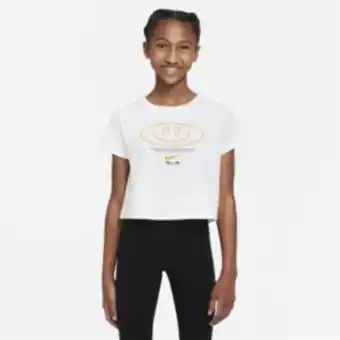 Totalsports Girls nike air cropped white t-shirt offer