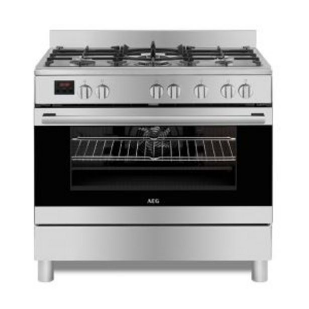 Aeg 90cm silver gas/electric stove 10369mnmn offer at Hirsch's
