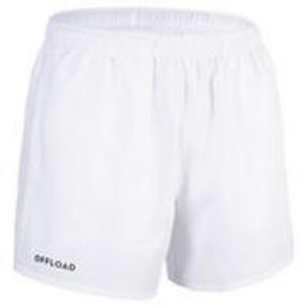 Decathlon Adult rugby shorts with pockets r100 - white offer