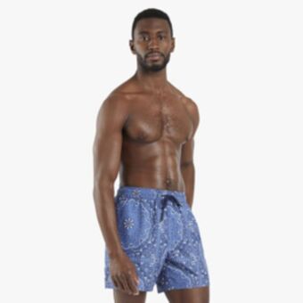 Mkm blue paisley print swimshorts