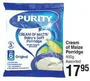 Dis-Chem Purity Cream Of Maize Porridge Assorted- 400g offer