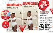 Dis-Chem Huggies Jumbo Bale Extra Care Nappies-Per Bale offer