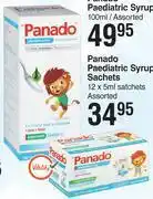 Dis-Chem Panado Paediatric Syrup- 100ml / Assorted offer