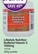 Lifestyle Nutrition Buffered Vitamin C 1000mg-For 1 x 300g Powder
