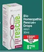 Dis-Chem Bio Homepathic Rescue+ Drops-30ml offer