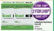 Dis-Chem Lifestyle Nutrition Cal K2-For 1 x 30 Tablets offer