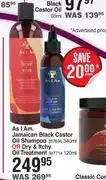 Dis-Chem As I Am.Jamaican Black Castor Oil Shampoo 340ml Or Dry & Itchy Oil Treatment 120ml-Each offer