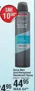 Dis-Chem Dove Men Anti Perspirant Deodorant Spray Assorted-250ml offer