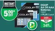 Dis-Chem Dquip AA Or AAA Batteries 4 Plus 2 Pack-Per Pack offer