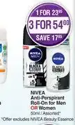 Dis-Chem Nivea Anti Perspirant Roll On For Men Or Women Assorted-50ml offer