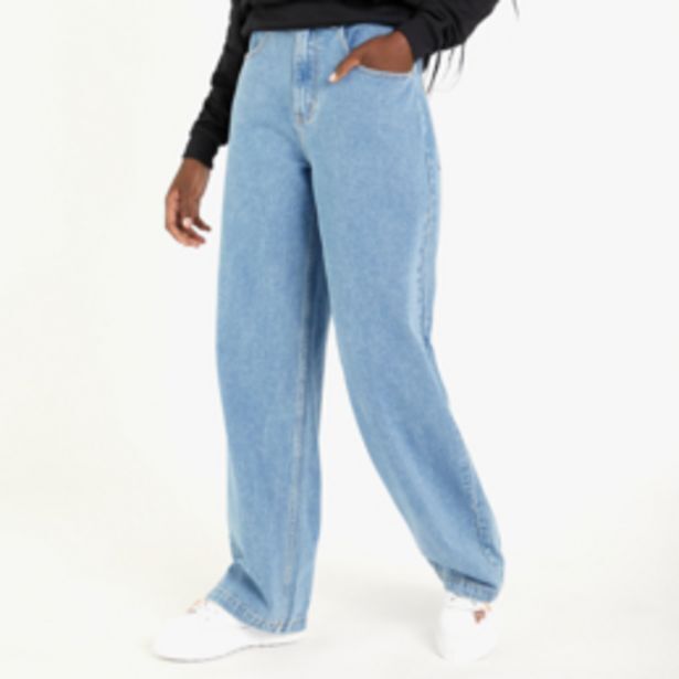 Redbat women's light wash baggy straight leg jeans offer at Sportscene