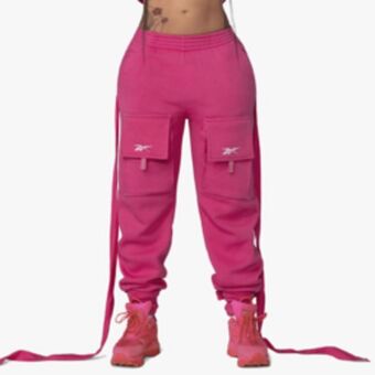 Sportscene Reebok x cardi b women's pink pants offer