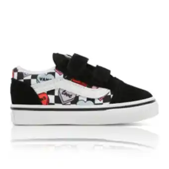 Sportscene Vans toddlers old skool candy heart black sneaker offer