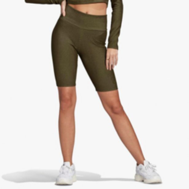 Adidas originals women's ribbed olive green shorts offer at Sportscene