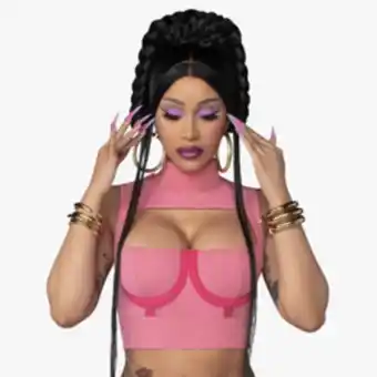 Sportscene Reebok x cardi b women's pink cropped top offer