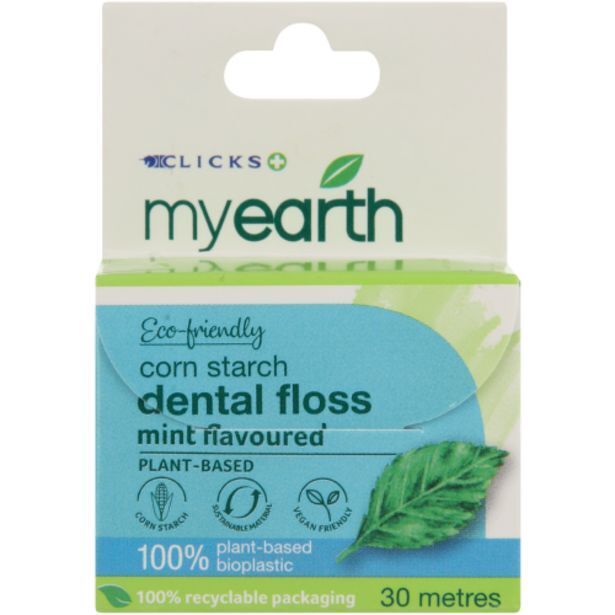 Corn starch dental floss in box dispenser 30m offer at Clicks
