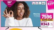 Game Hisense 58" (147cm) premium uhd smart tv (58a7g) offer