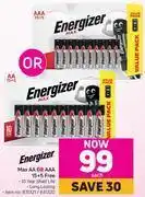Game Energizer max aa or aaa (15+5 free)- each offer