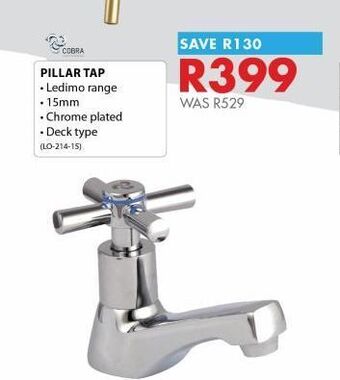 Chamberlain Pillar tap offer