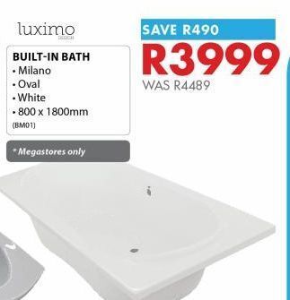 Chamberlain Built-in bath offer