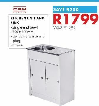 Kitchen unit and sink
