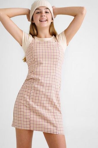 MRP Check pinafore dress offer