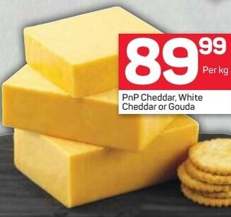 Pick n Pay PnP Cheddar, White Cheddar or Gouda per kg offer