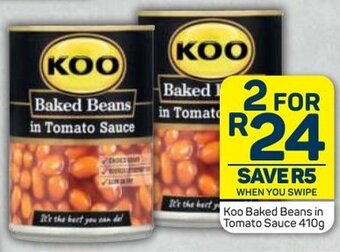 Pick n Pay Koo Baked Beans in Tomato Sauce 2 x 410g offer