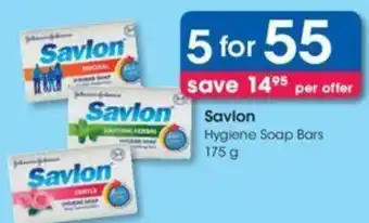 Clicks Savlon Hygiene Soap Bars 5 x 175g offer