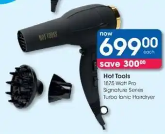 Clicks Hot Tools 1875W Pro Signature Series Turbo Ionic Hairdryer offer