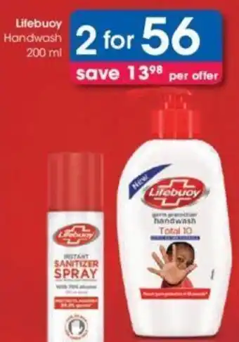 Clicks Lifebuoy Handwash 2 x 200ml offer