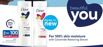 Clicks Dove Body Lotion 2 x 400ml offer