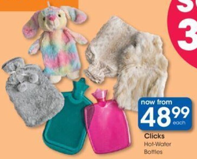 Clicks HotWater Bottles offer at Clicks