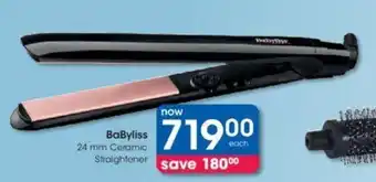 Clicks Babyliss 24mm Ceramic Straightener offer